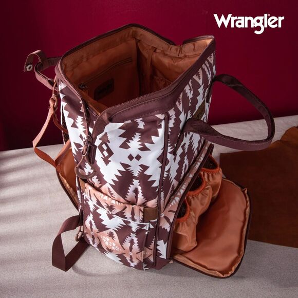 WG2204-9110 Wrangler Aztec Printed Callie Backpack - Brown main image 4